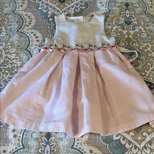 Bonnie Jean Pink and White Striped Dress